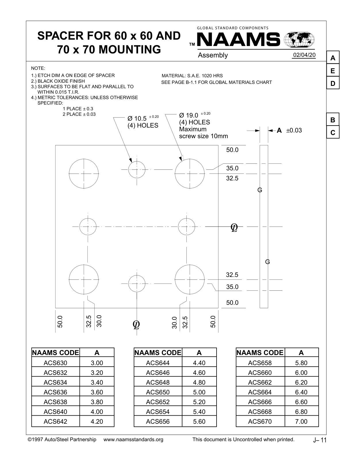NAAMS ACS636 Spacer - Image 2