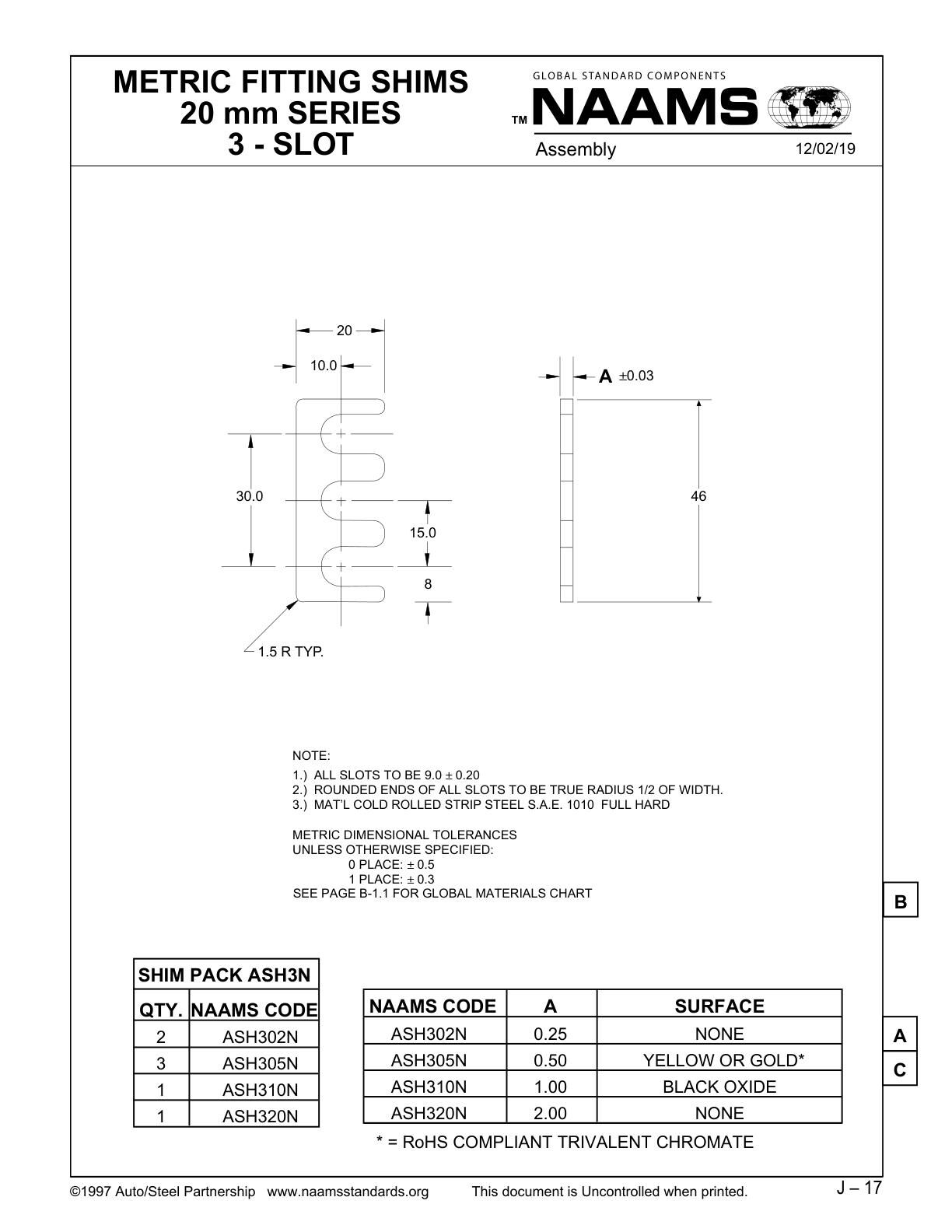 NAAMS ASH302N Fitting Shim - Image 2