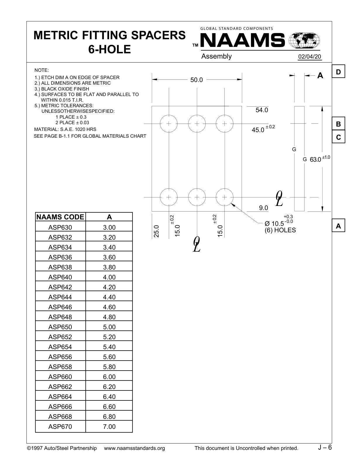 NAAMS ASP650 Fitting Spacer - Image 2