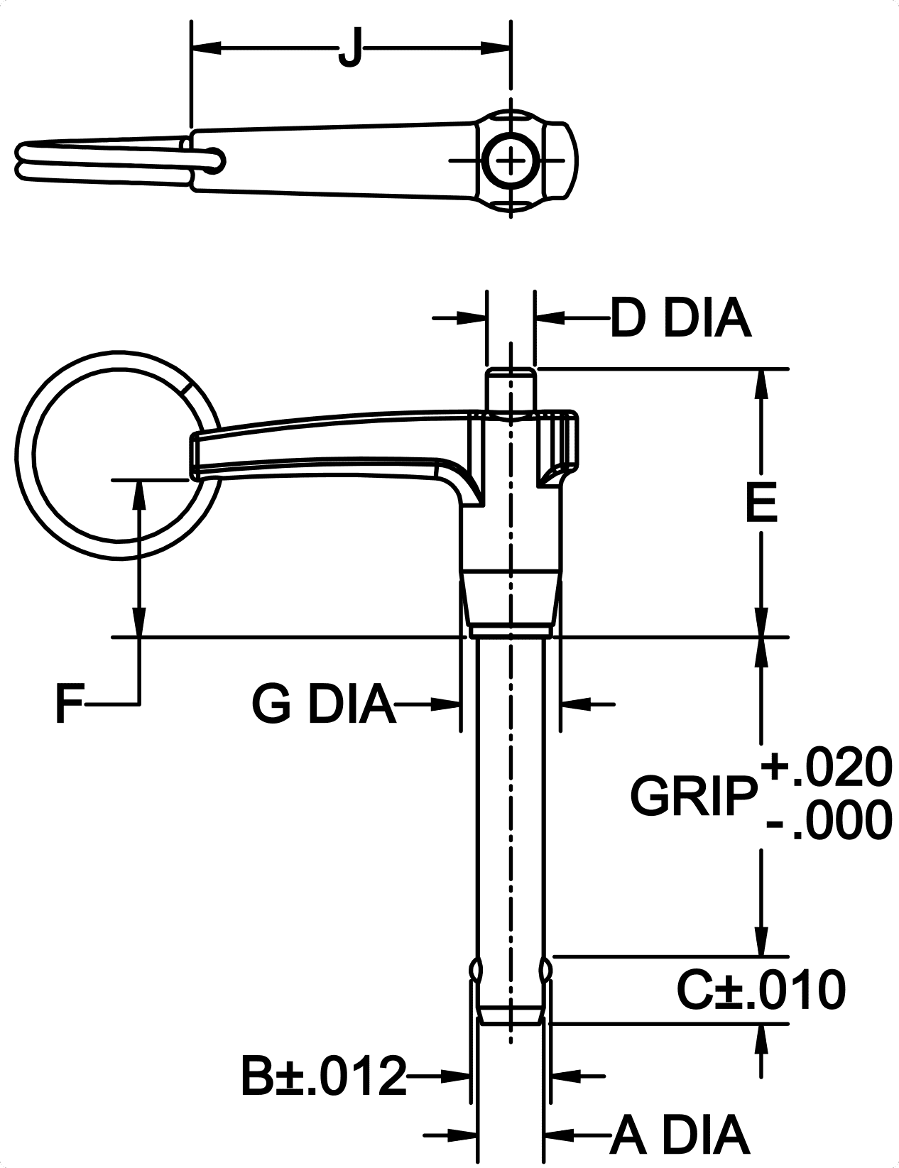Ball Lock Pin (L Handle) - Cable Assembly - Image 2
