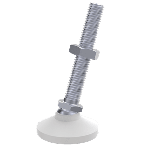 Stud leveling Feet (Steel, Zinc Plated, with Delrin Pad)