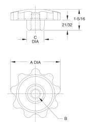 Palm-Grip Hand Knob (Aluminum) - Image 2