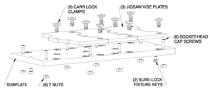 Carr Lock System Kit for HAAS VF-2 (14 x 36) Version 01 for Vises