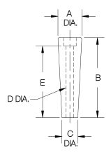 Tapered Handle - Counterbored Through Hole (Phenolic) - Image 2