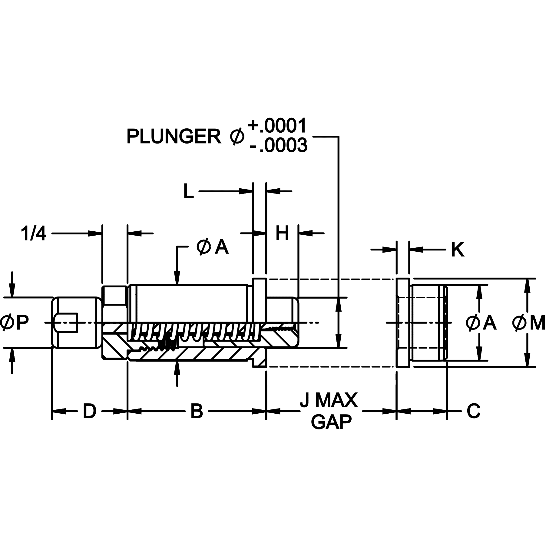 Straight Index Plunger (Blank Machinable End) - Image 2
