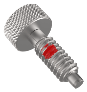 Hand-Retractable Plunger - Knurled Head (Locking Type)