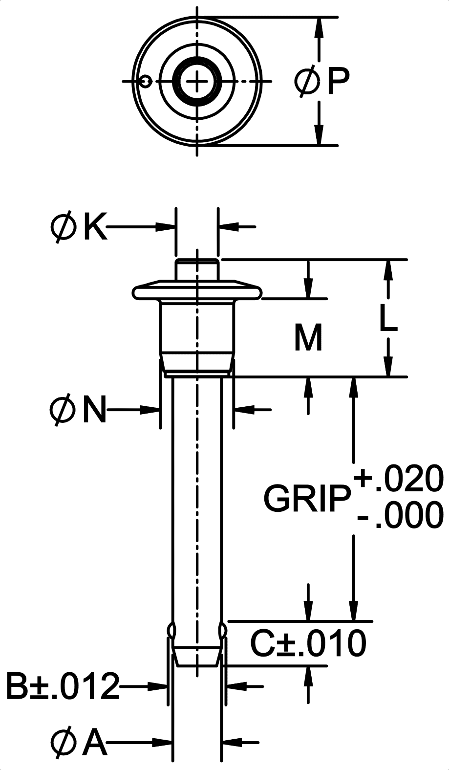 Marine Ball Lock Pin (Button Handle) - Image 2