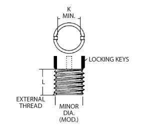 Key Insert - Solid, Stainless Steel (Inch) - Image 2