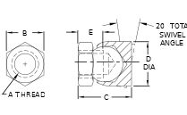 Swivel Pad Feet (Steel, Zinc Plated, with Delrin Pad) - Image 2