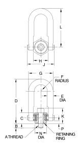 Swivel Hoist Ring - Stainless Steel (Standard Ring) - Image 2