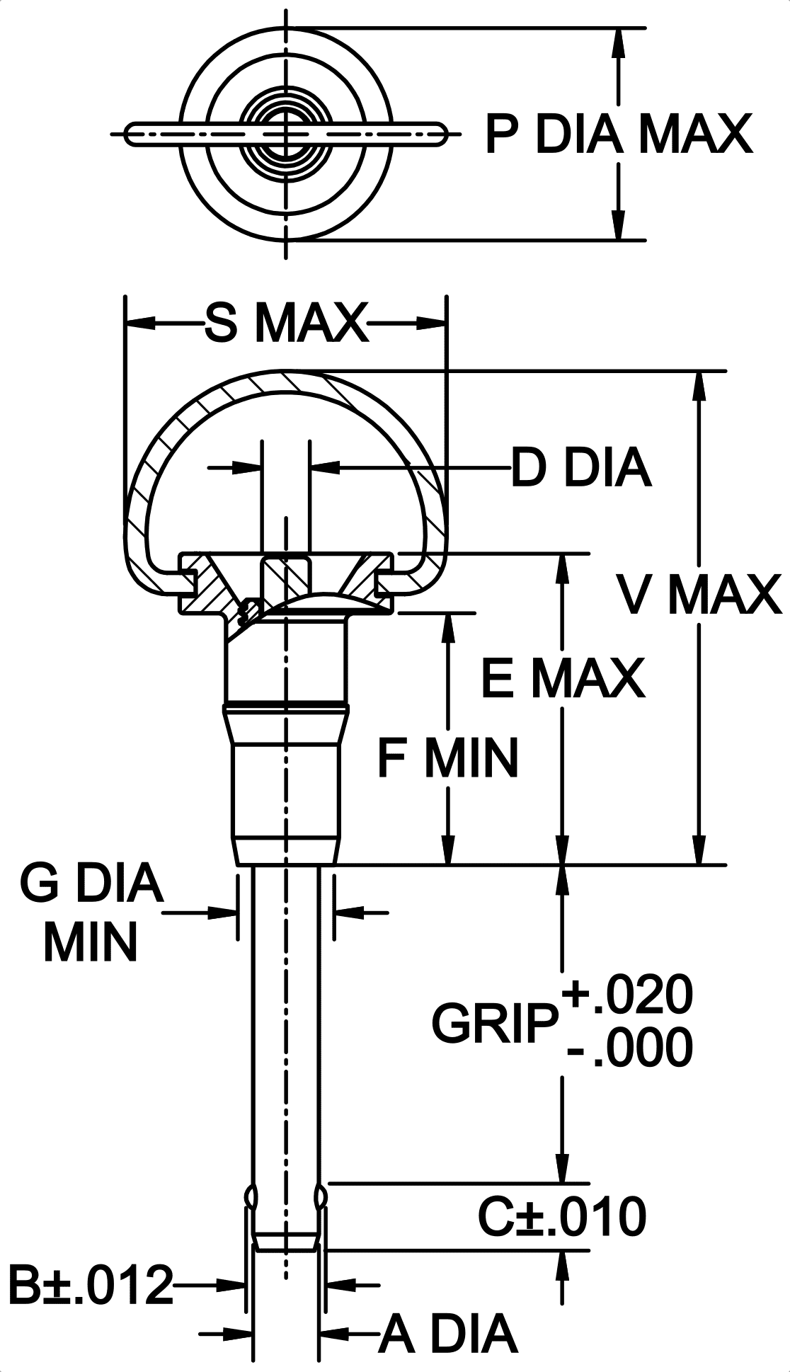 Heavy-Duty Ball Lock Pin (Ring Handle) - Cable Assembly - Image 2