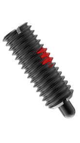 Short Spring Plunger with Extended Travel - Steel